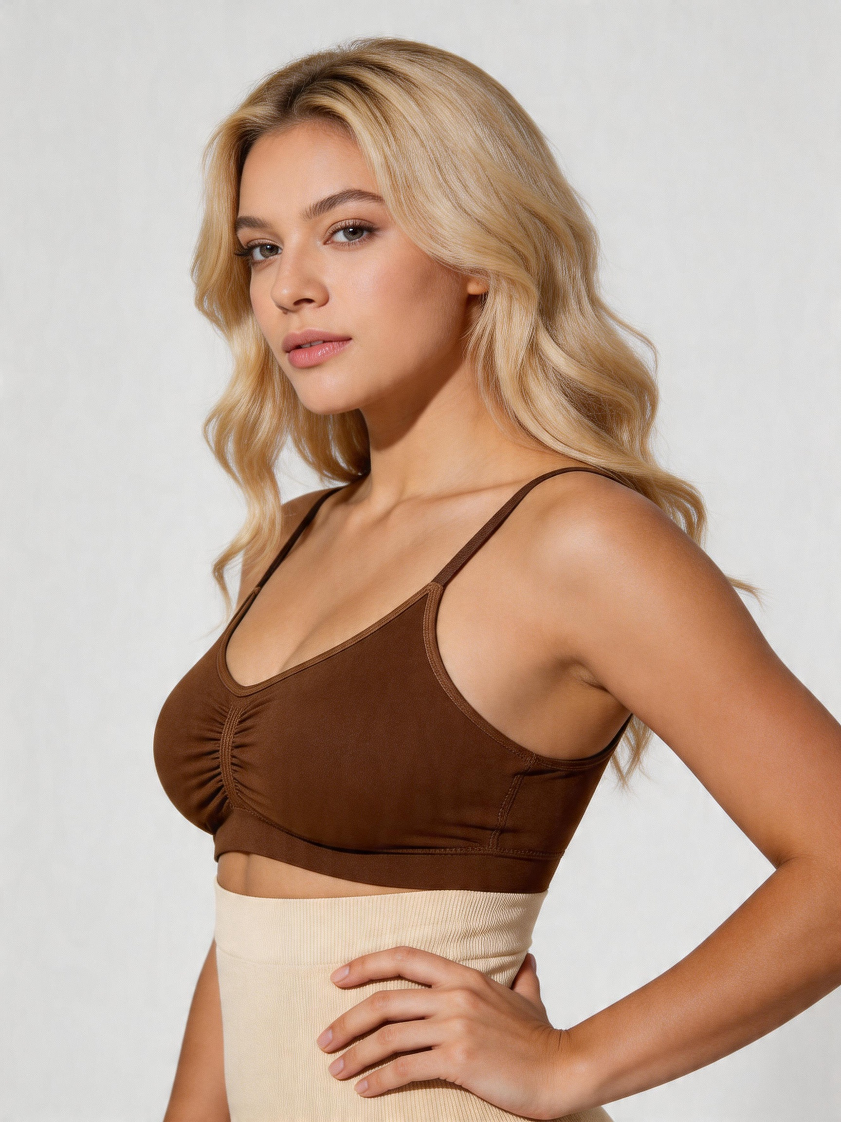W Shaped Back Smoothing Support Wireless Sculpting Bra